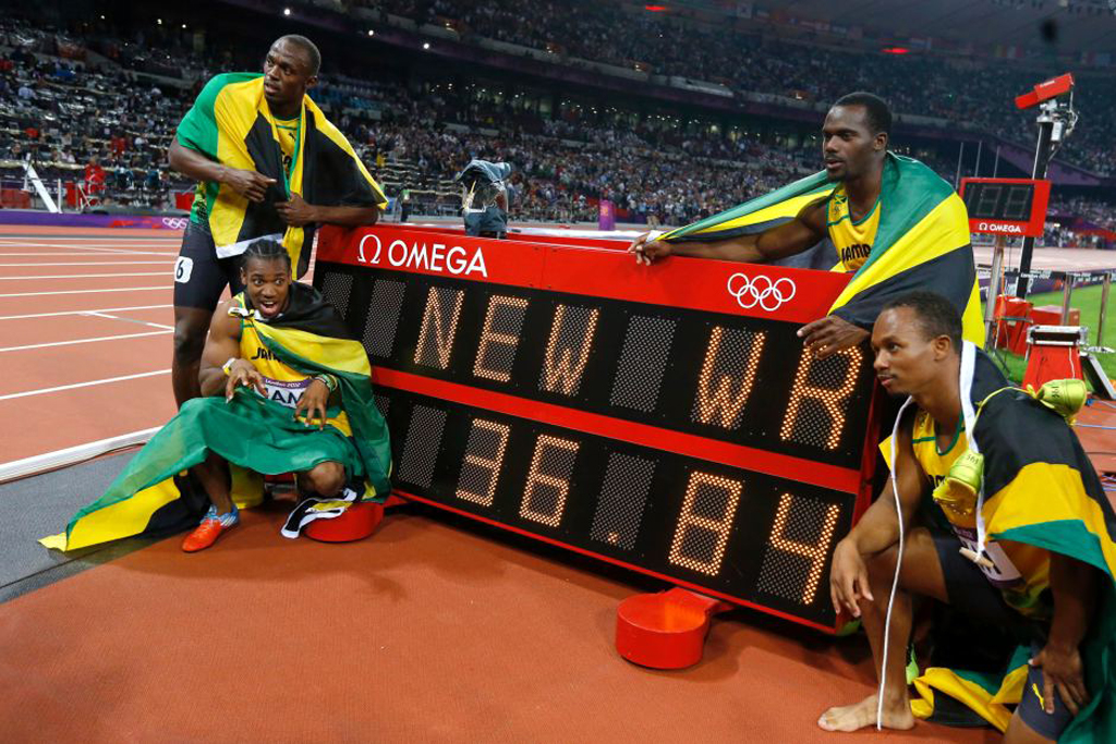 Bolt Londres 4x100 equipo