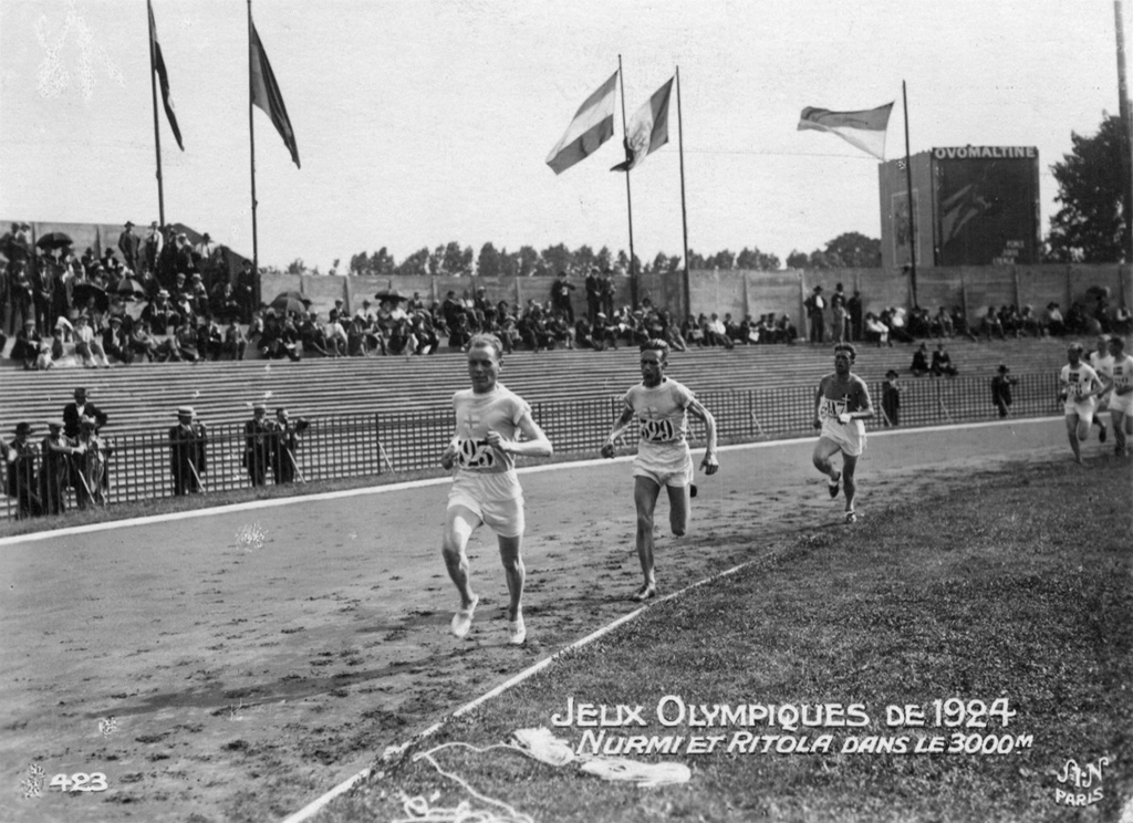 Paavo Nurmi ja Ville Ritola Pariisin olympialaisissa 1924.