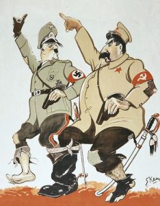 Hitler y Stalin por Kimon Marengo, doctor por la Universidad de Oxford con una tesis sobre la caricatura como documento histórico (1939)