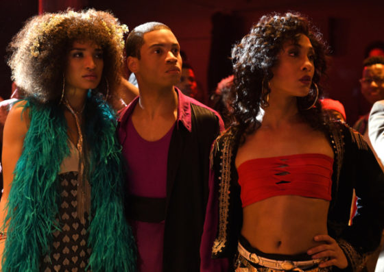 POSE -- "Pilot" -- Season 1, Episode 1 (Airs Sunday, June 3, 9:00 p.m. e/p) Pictured (l-r): Indya Moore as Angel, Ryan Jamaal Swain as Damon, Mj Rodriguez as Blanca. CR: JoJo Whilden/FX